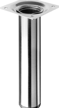 Hettich Tischbein 3,0 x 15 cm Stahl Edelstahl-Optik - 1 Stück