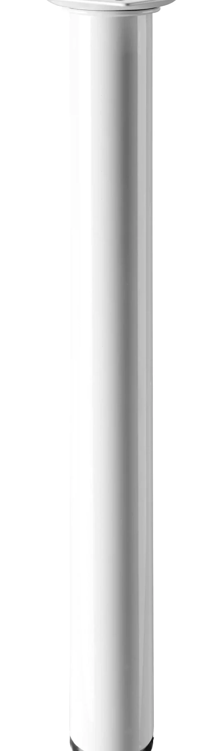 Hettich Tischbein 3,0 x 30 cm Stahl weiß - 1 Stück