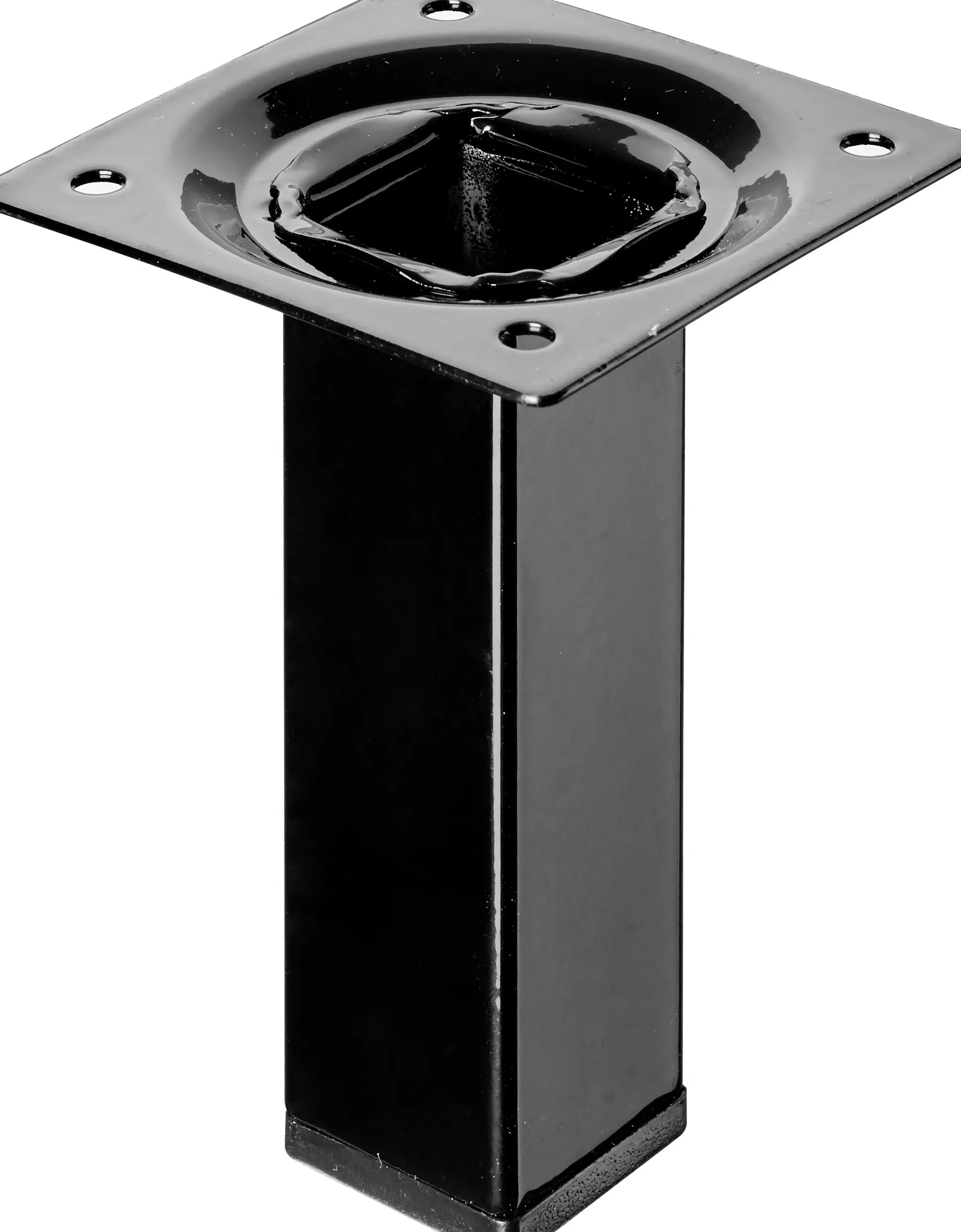 Hettich Tischbein 10 x 2,5 x 2,5 cm Stahl schwarz - 1 Stück
