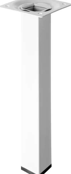 Hettich Tischbein 20 x 2,5 x 2,5 cm Stahl weiß - 1 Stück