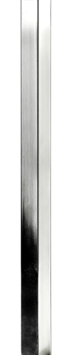 Hettich Tischbein Edelstahl Optik 25 x 25 x 400 mm Stahl, 1 Stück