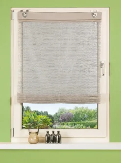 Home Wohnideen Raffrollo Effektvoile stein 140 x 45 cm