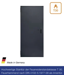 Hörmann Feuerschutztür anthrazitgrau T-30 87,5 x 200 cm Links/Rechts