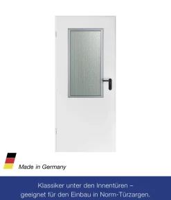 Hörmann Innentür ZK mit Lichtausschnitt verkehrsweiß 87,5 x 200 cm DIN links