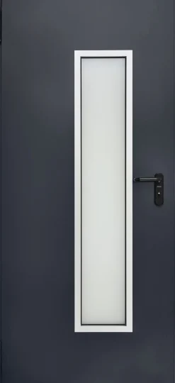 Hörmann Kellertür mit Lichtausschnitt anthrazitgrau 87,5 x 200 cm Links/Rechts
