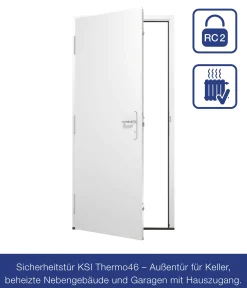 Hörmann Sicherheitstür KSI Thermo46 RC2 weiß 100 x 200 cm Links