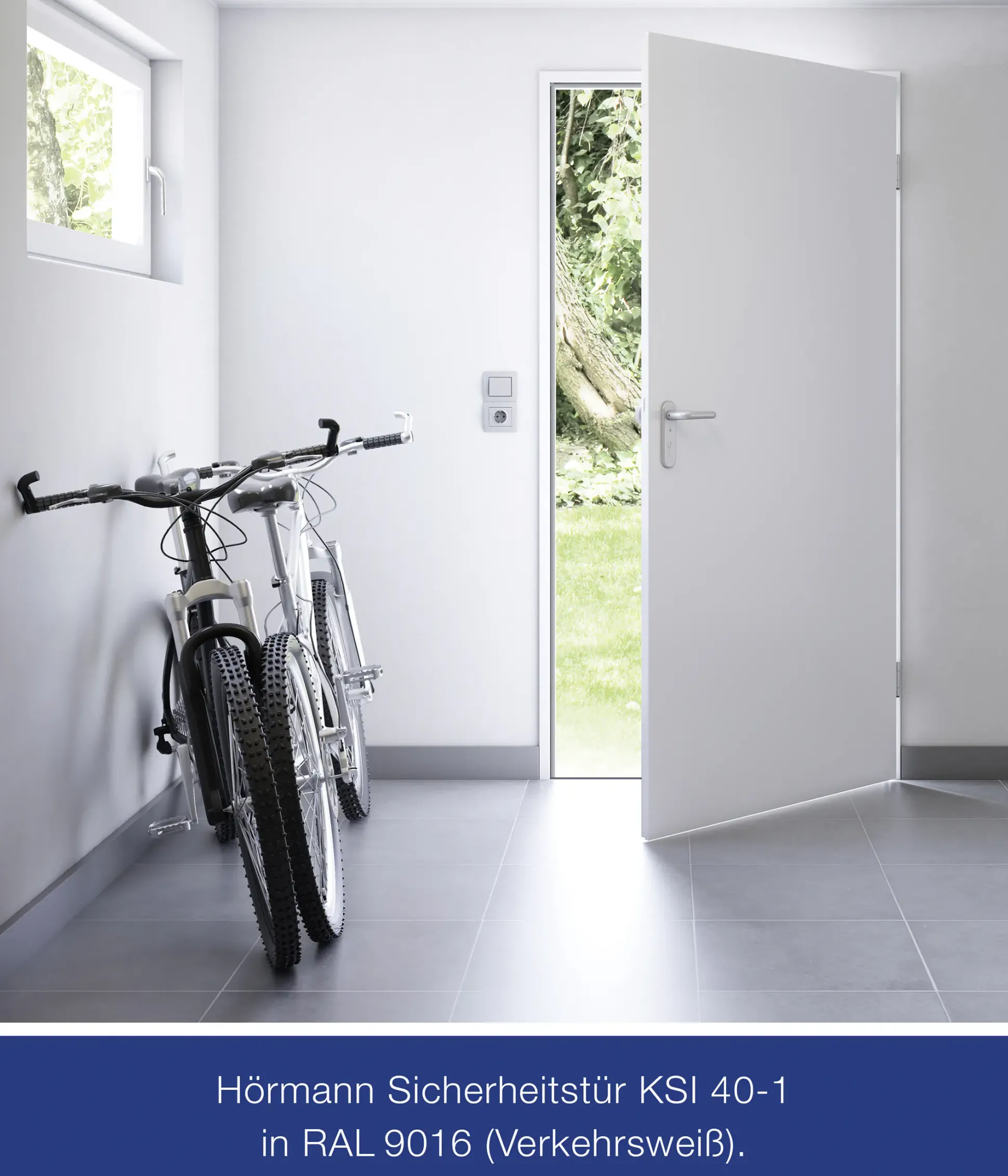 Hörmann Sicherheitstür KSI 40 RC2 verkehrsweiß 75 x 187,5 cm DIN links