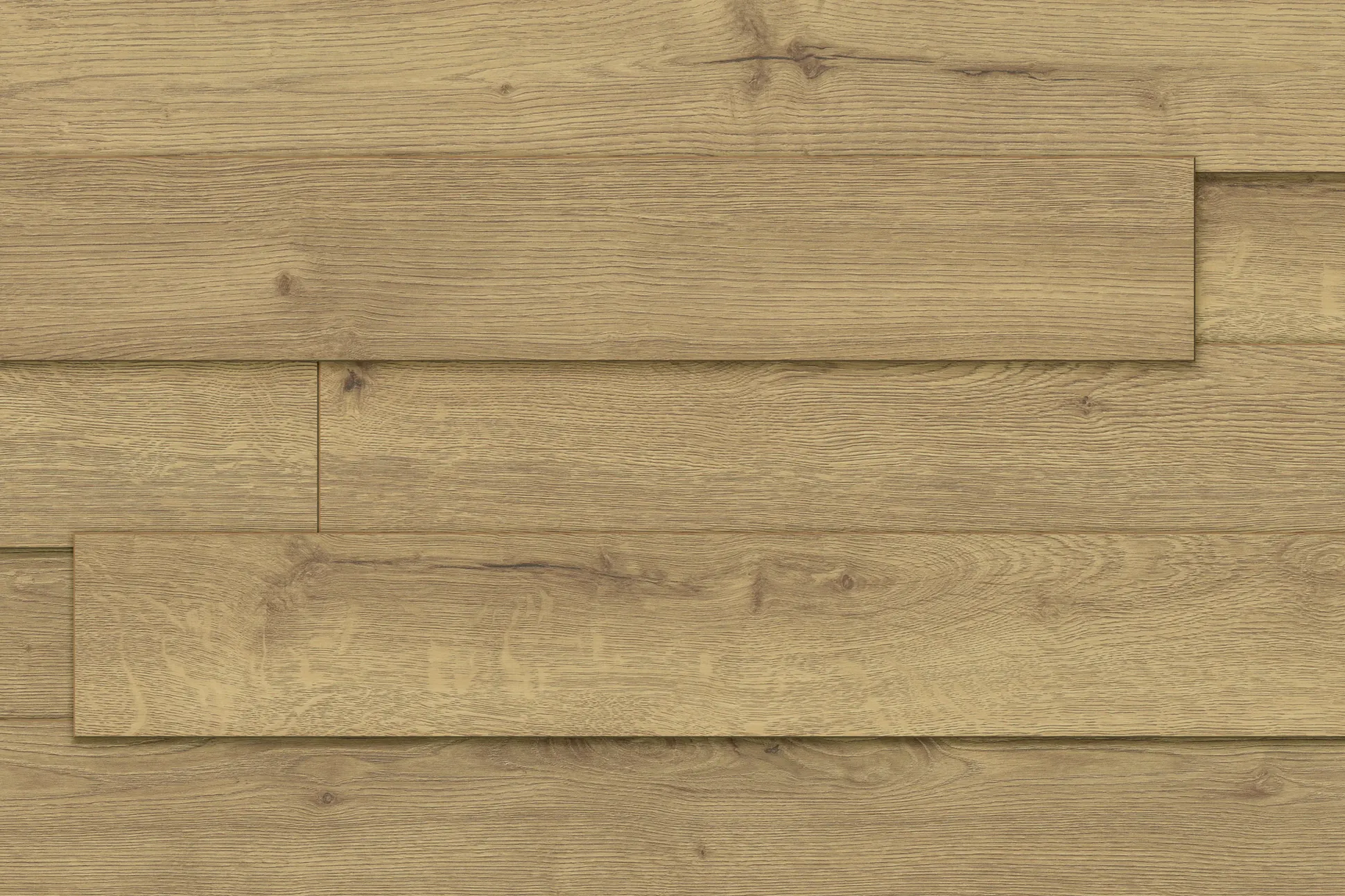 Kronoflooring 3D Wandpaneele Holz Eiche mittelbraun 129,6 x 13,2 x 1,2 cm