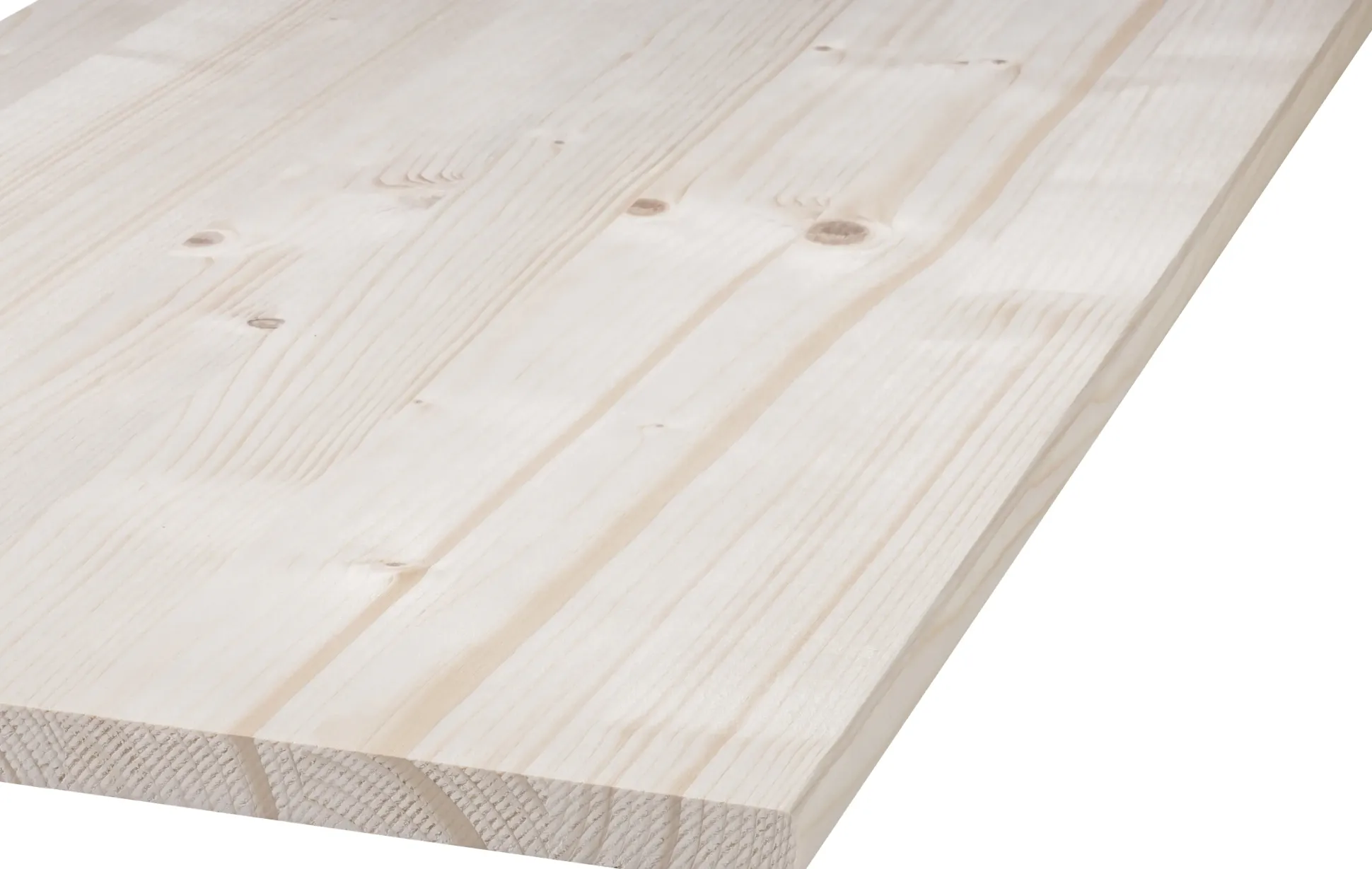 Leimholzplatte Nadelholz geschliffen Kanten gefast 120 x 20 cm 18 mm