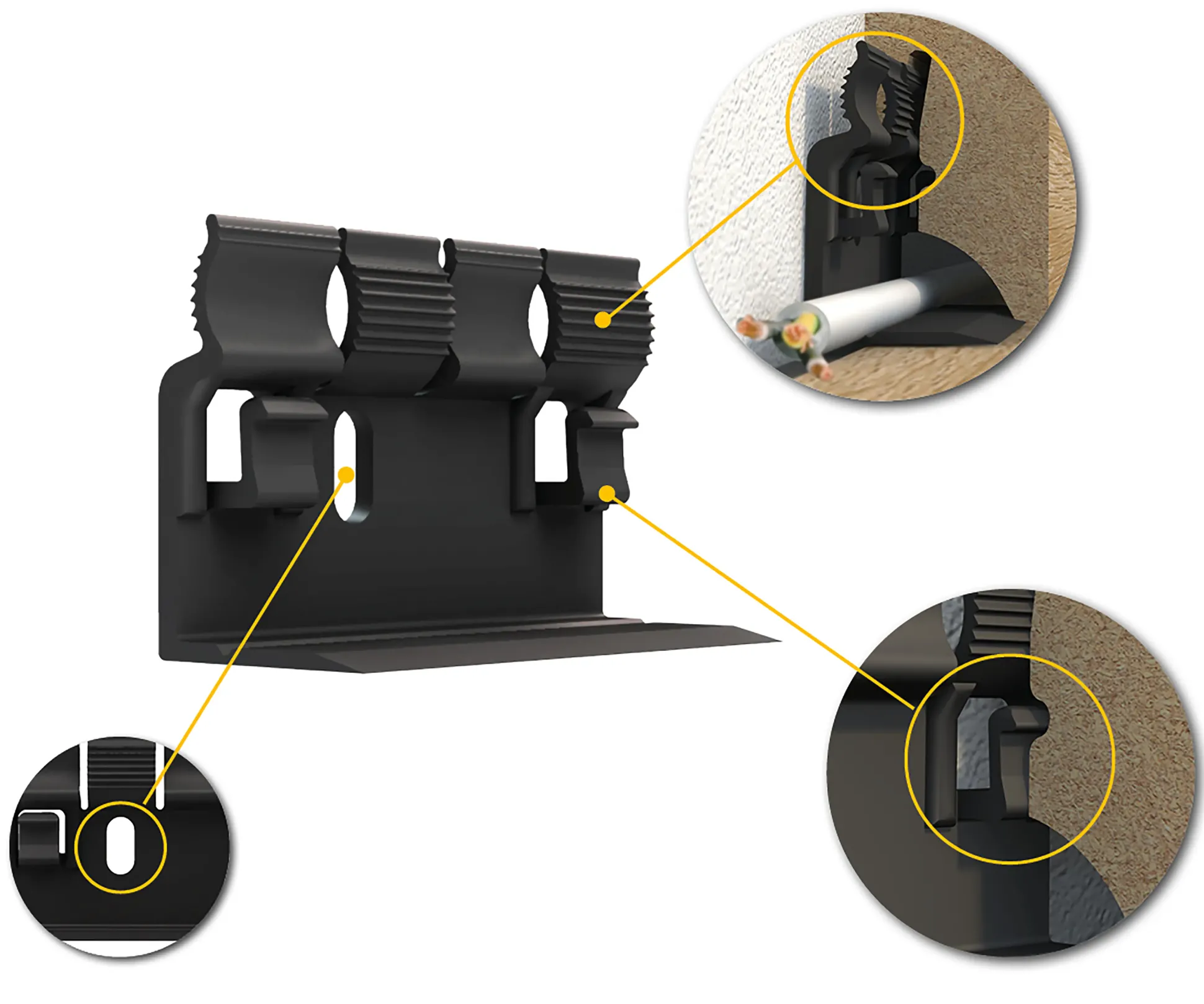 Leistenclip schwarz