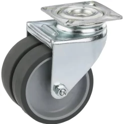 Lenkrolle mit Platte 75 x 25 mm, Tragkr. 100 kg