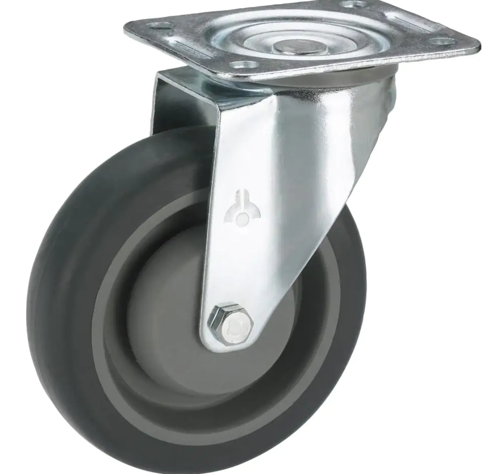 Lenkrolle mit Platte 100 x 32 mm, Tragkr. 150 kg