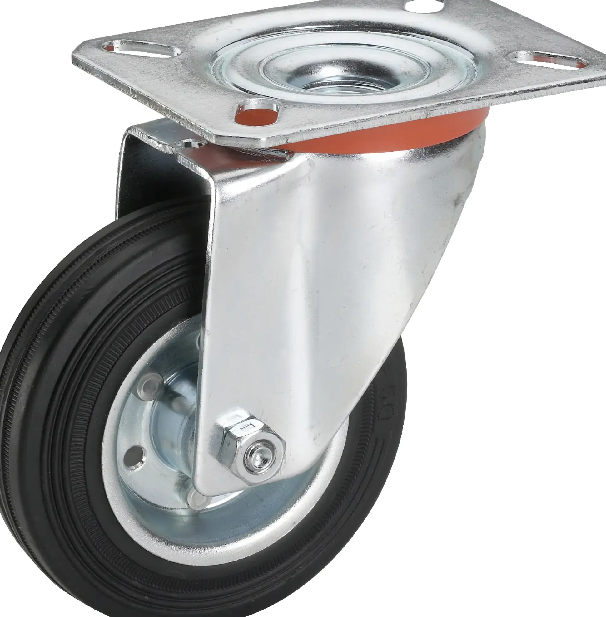 Lenkrolle mit Platte 200 x 50 mm, Tragkr. 210 kg