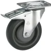 Lenkrolle mit Platte und Totalfeststeller 100 x 32 mm, Tragkr. 150 kg