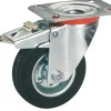 Lenkrolle mit Platte und Totalfeststeller 80 x 25 mm, Tragkr. 50 kg