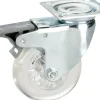 Lenkrollen mit Platte und Totalfeststeller 75 x 23 mm, Tragkr. 50 kg