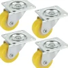 Möbel-Lenkrollen 30 x 14 mm Tragkr. 60 kg 4er Pack gelb