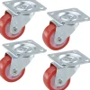 Möbel-Lenkrollen 30 x 14 mm Tragkr. 60 kg 4er Pack rot