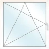 Meeth Balkontür 105 x 195 cm DIN links 1 Flügelig Dreh-Kipp, weiß
