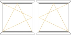 Meeth Balkontür Kunststoff 150 x 195 cm 2-flg. Dreh-Kipp/Dreh-Kipp weiß