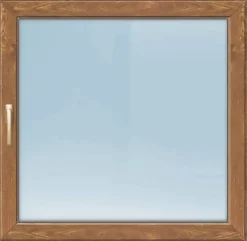 Meeth Fenster 110 x 50 cm DIN links 1 flügelig Dreh-Kipp golden Oak