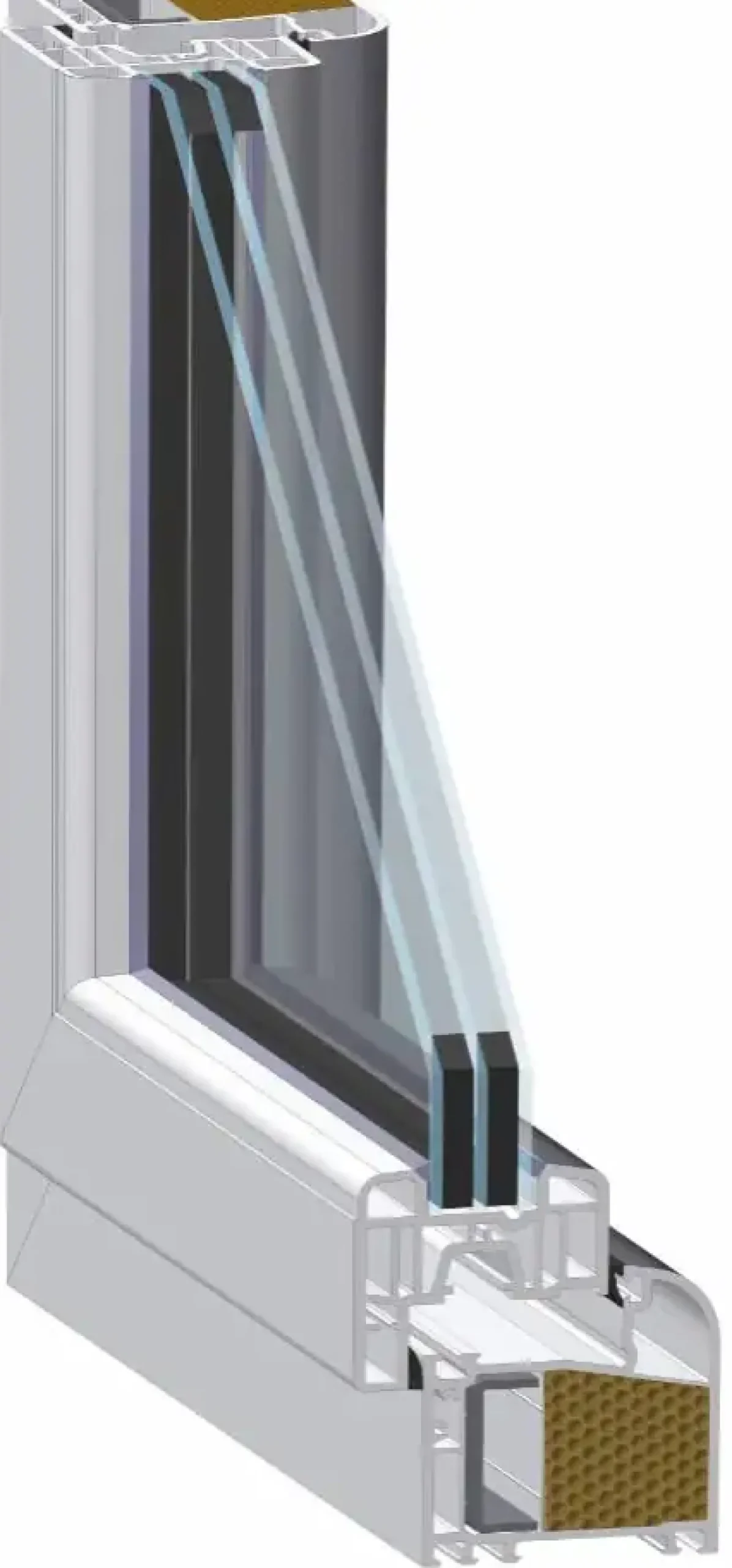 Meeth Fenster 95 x 160 cm DIN links 1 flügelig Dreh-Kipp weiß/ titan