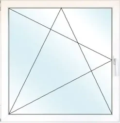 Meeth Fenster 85 x 50 cm DIN links 1 flügelig Dreh-Kipp weiß/ titan