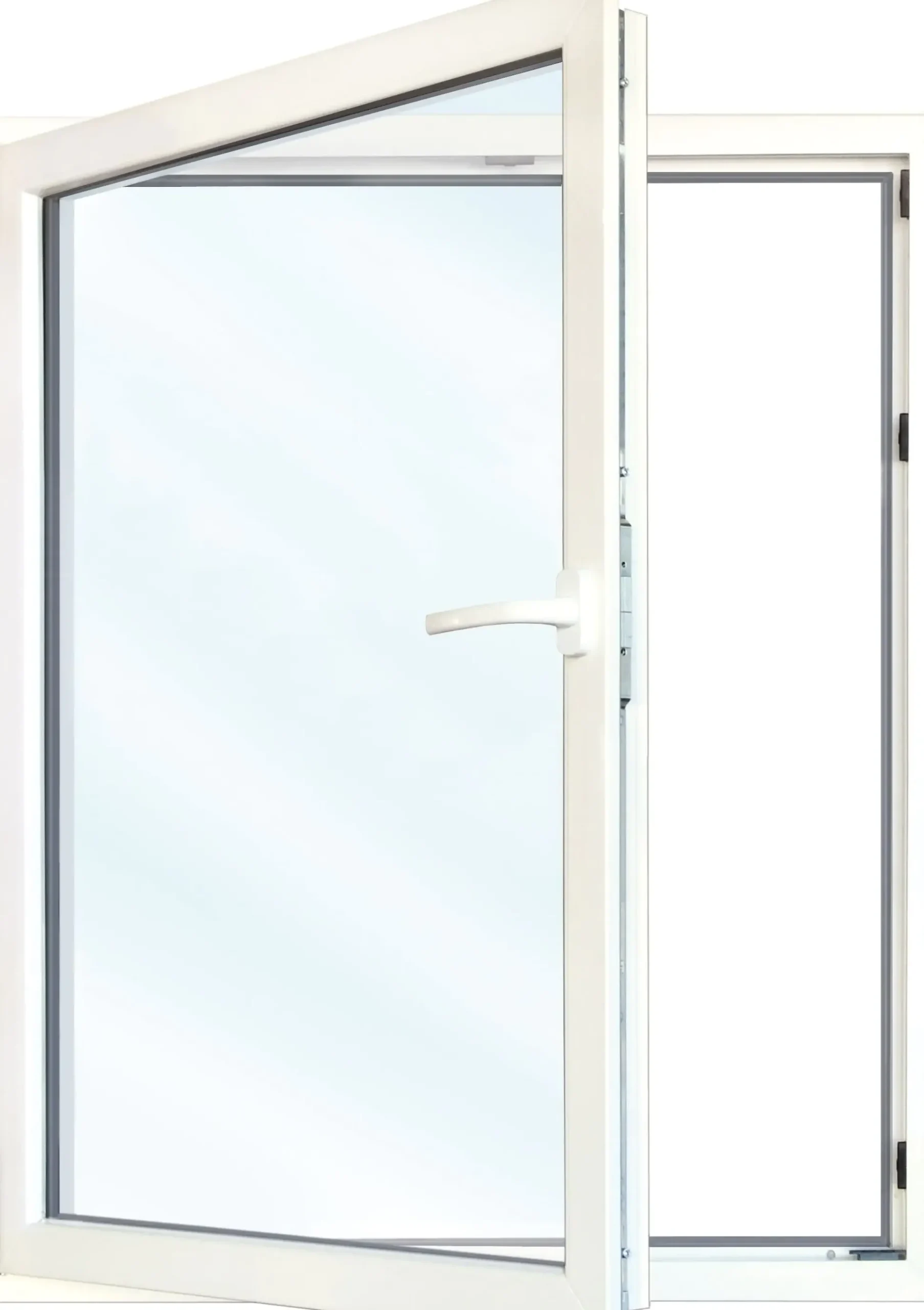 Meeth Fenster 100 x 140 cm DIN links 1 flügelig Dreh-Kipp weiß/ titan