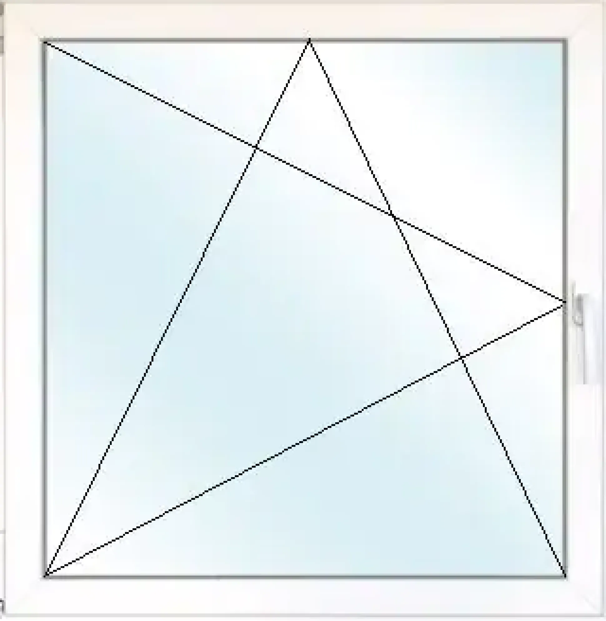Meeth Fenster 95 x 60 cm DIN links 1 flügelig Dreh-Kipp weiß/ titan