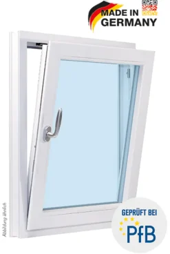 Meeth Fenster 80 x 105 cm DIN rechts 1 flügelig Dreh-Kipp weiß