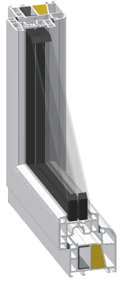 Meeth Fenster 80 x 105 cm DIN rechts 1 flügelig Dreh-Kipp weiß