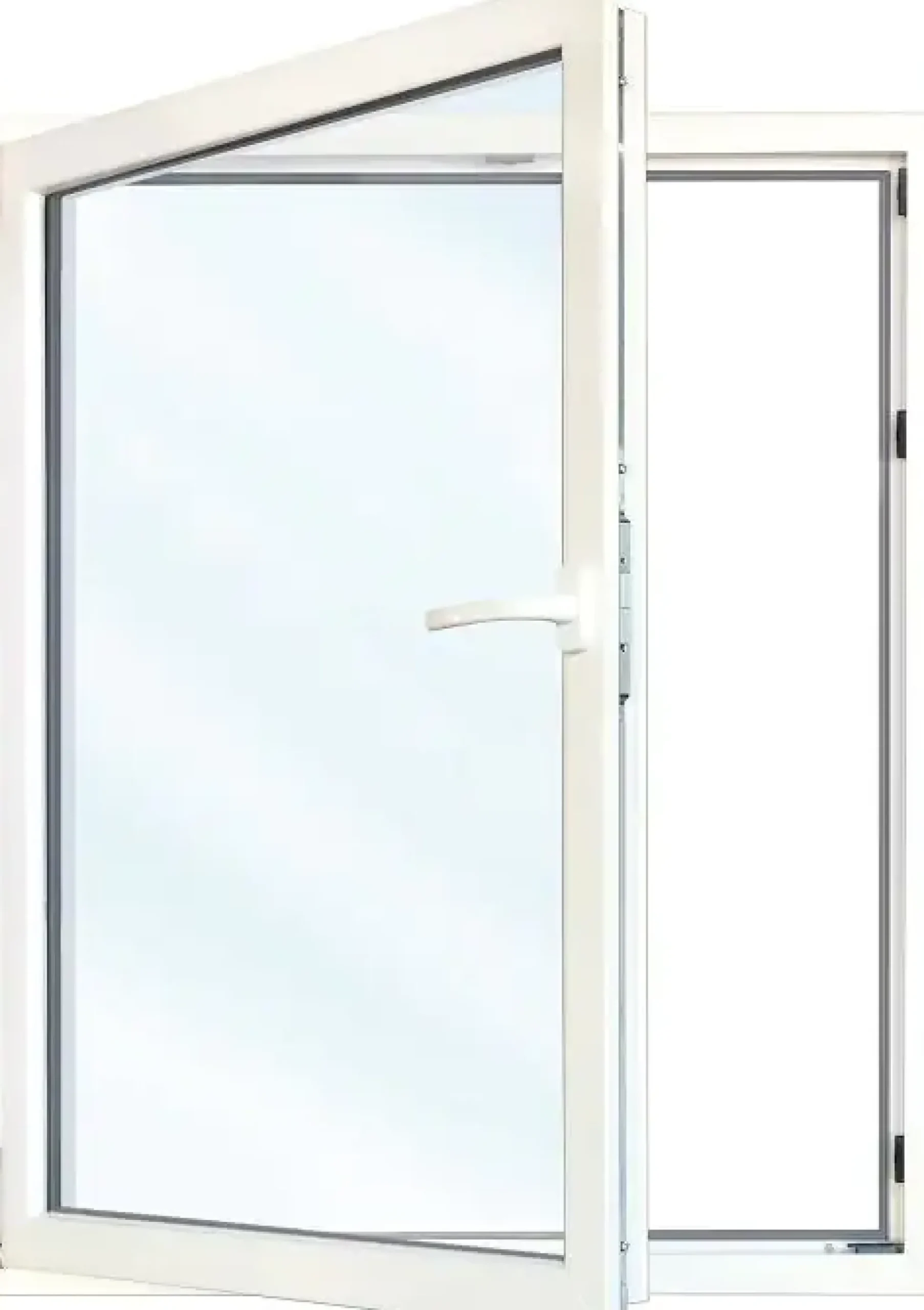 Meeth Fenster 55 x 130 cm DIN links 1 flügelig Dreh-Kipp weiß/golden Oak