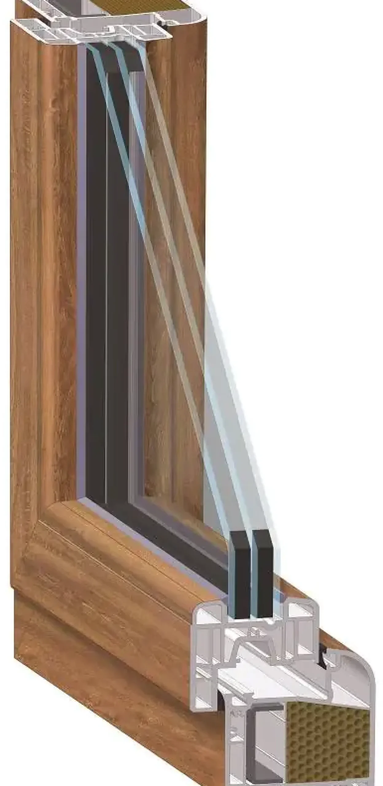 Meeth Fenster 90 x 140 cm DIN rechts 1 flügelig Dreh-Kipp golden Oak