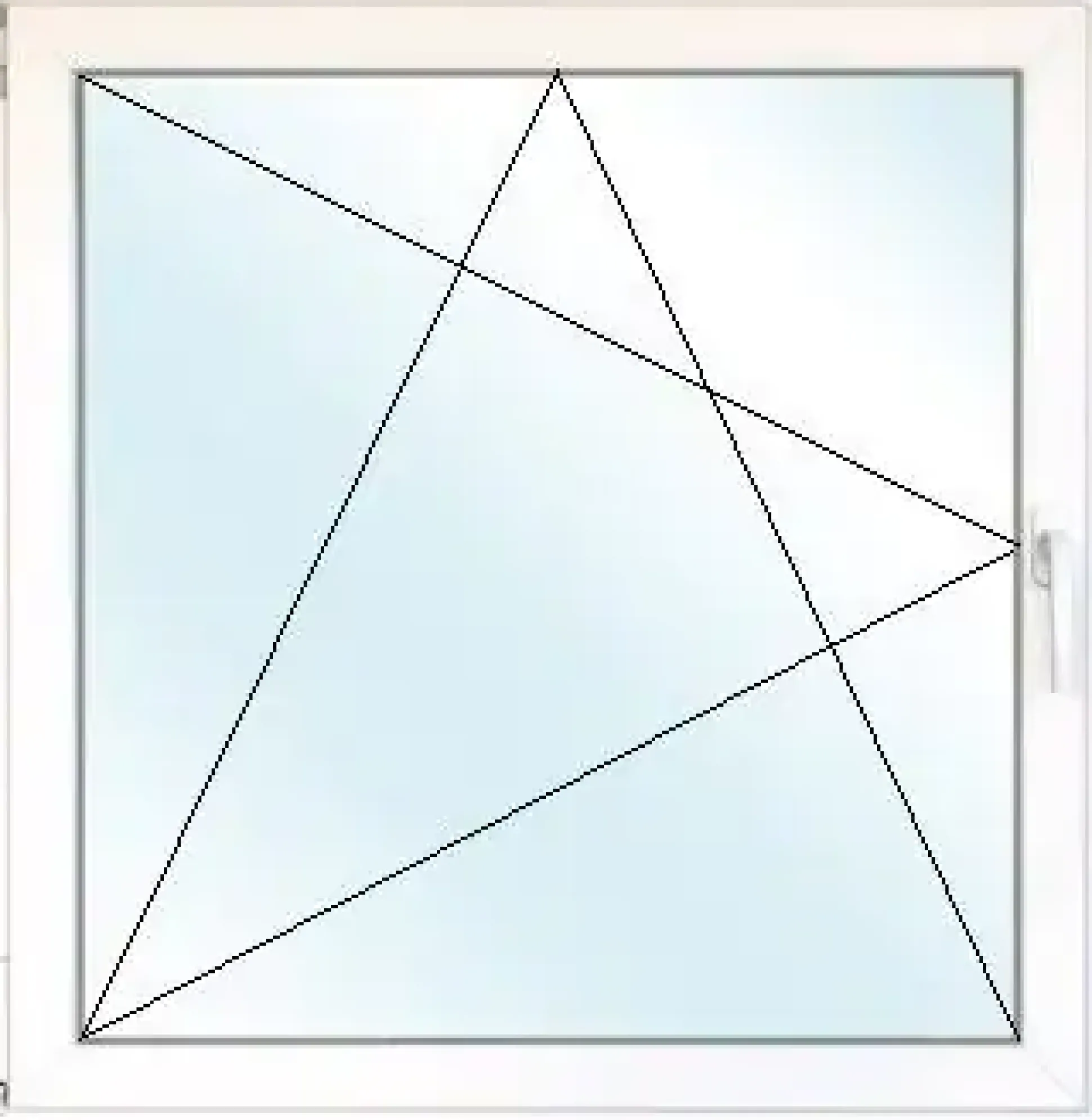 Meeth Fenster 80 x 155 cm DIN links 1 flügelig Dreh-Kipp weiß