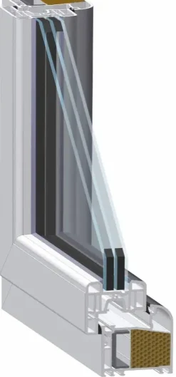 Meeth Fenster 110 x 140 cm DIN rechts 1 flügelig Dreh-Kipp weiß/ titan