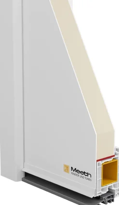 Meeth Haustür Genius PVC Modell 101 DIN Links weiß/lichtgrau
