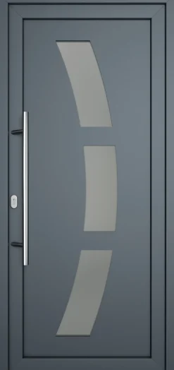 Meeth Haustür Optimal Pro PVC Modell 103 98 x 208 cm DIN Links weiß/titan