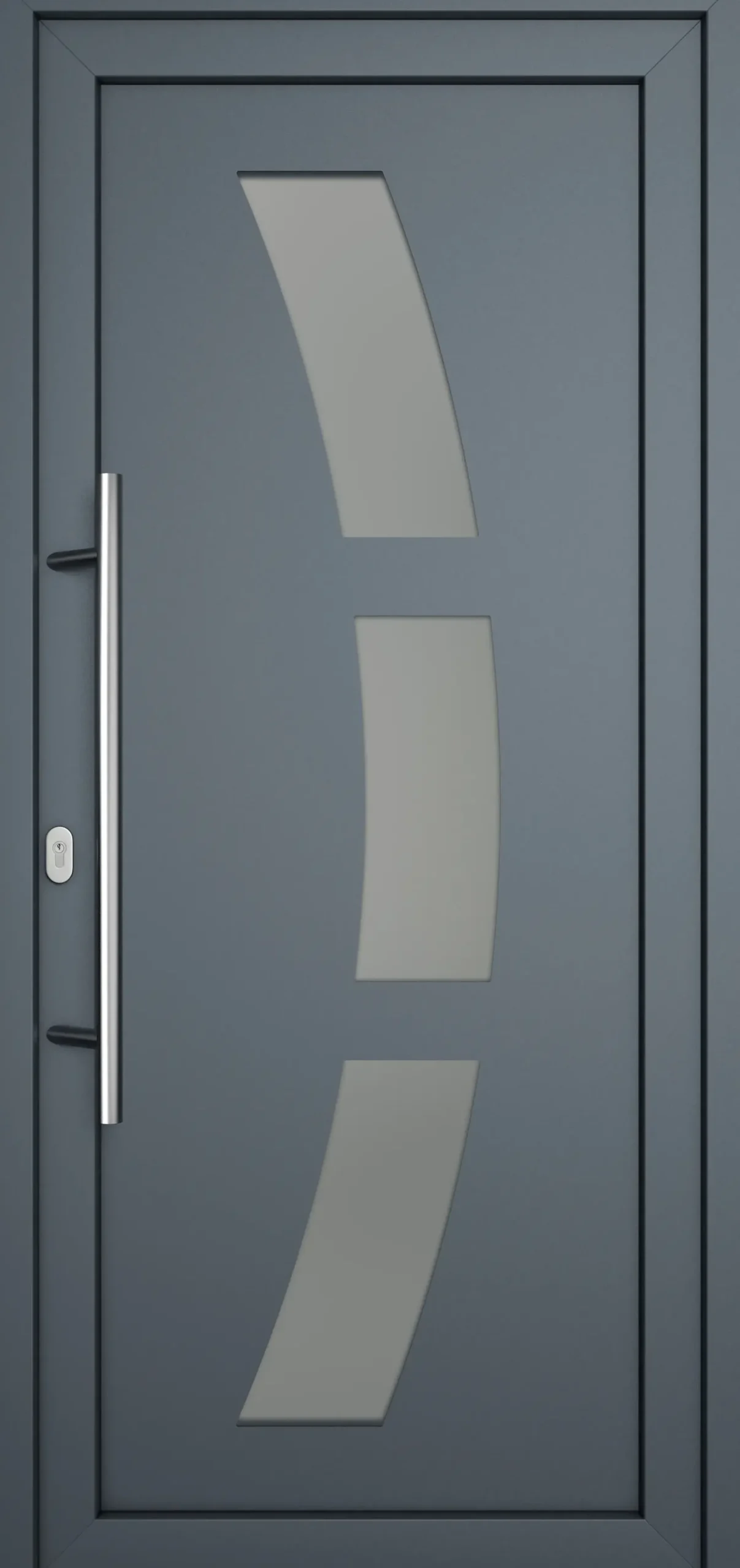 Meeth Haustür Optimal Pro PVC Modell 103 98 x 208 cm DIN Links weiß/titan