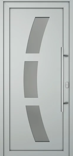 Meeth Haustür Optimal Pro PVC Modell 103 88 x 208 cm DIN Rechts weiß/lichtgrau