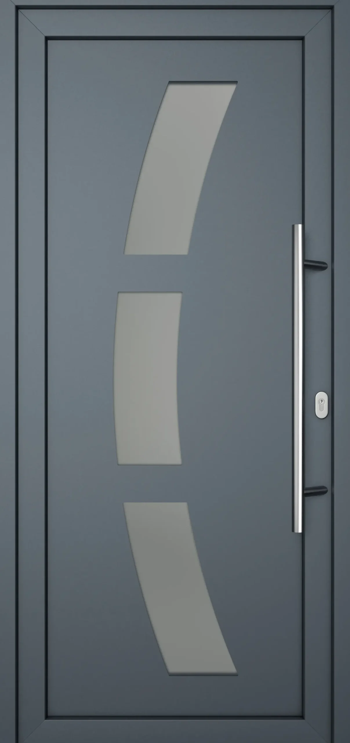Meeth Haustür Optimal Pro PVC Modell 103 98 x 200 cm DIN Rechts weiß/titan