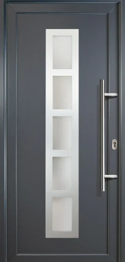 Meeth Haustür Signum Aluminium Modell 51 108 x 200 cm, DIN rechts, titan