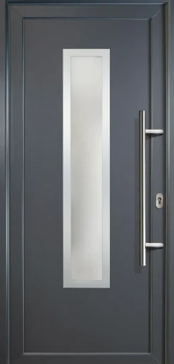 Meeth Haustür Signum Aluminium Modell 32 108 x 200 cm, DIN rechts, titan
