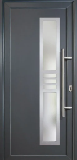 Meeth Haustür Signum Aluminium Modell 53 108 x 208 cm, DIN rechts, weiß/titan