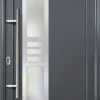Meeth Haustür Signum Aluminium Modell 53 108 x 200 cm DIN links weiß/titan
