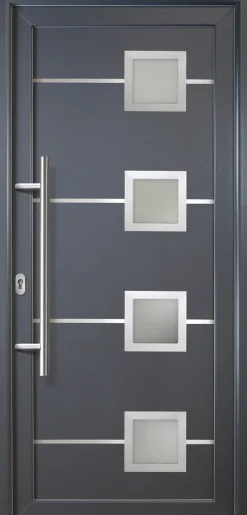 Meeth Haustür Signum Aluminium Modell 88 98 x 208 cm, DIN links, Titan