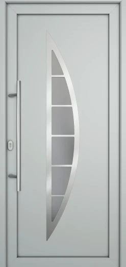 Meeth Haustür Signum Pro PVC Modell 28 88 x 208 cm DIN Links weiß/lichtgrau