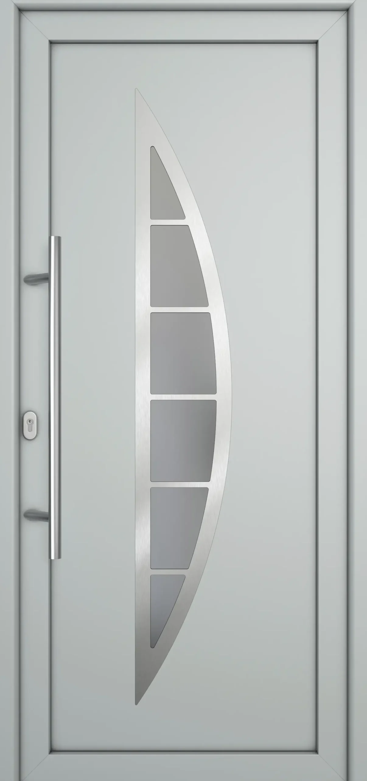 Meeth Haustür Signum Pro PVC Modell 28 88 x 208 cm DIN Links weiß/lichtgrau