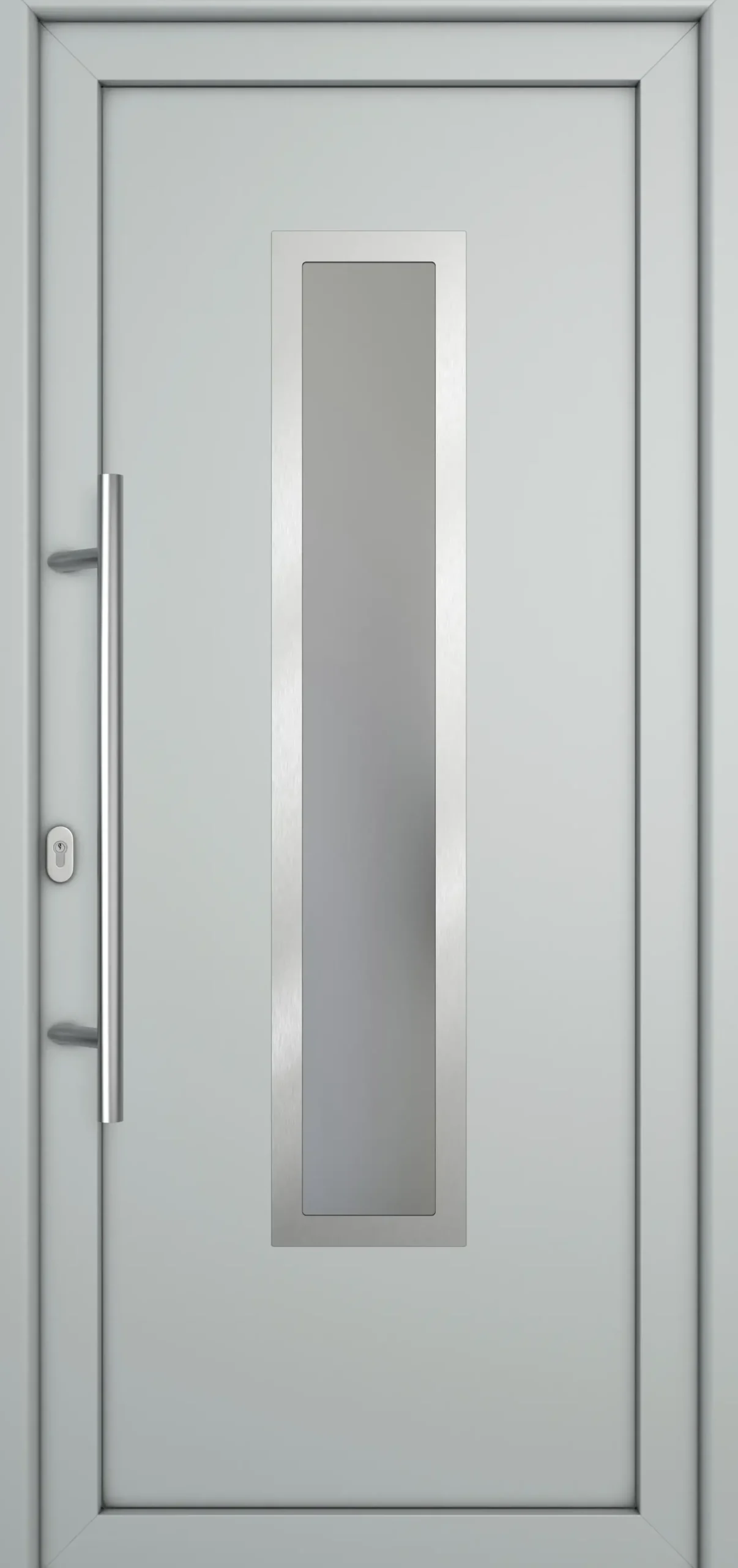 Meeth Haustür Signum Pro PVC Modell 32 108 x 200 cm DIN Links weiß/lichtgrau