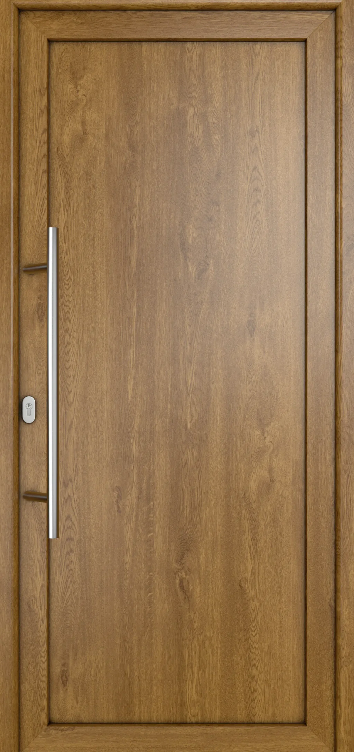 Meeth Haustür Signum Pro PVC Modell 01 88 x 200 cm DIN Links weiß/golden oak