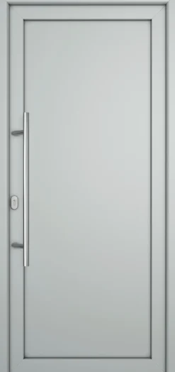 Meeth Haustür Signum Pro PVC Modell 01 98 x 200 cm DIN Links weiß/lichtgrau